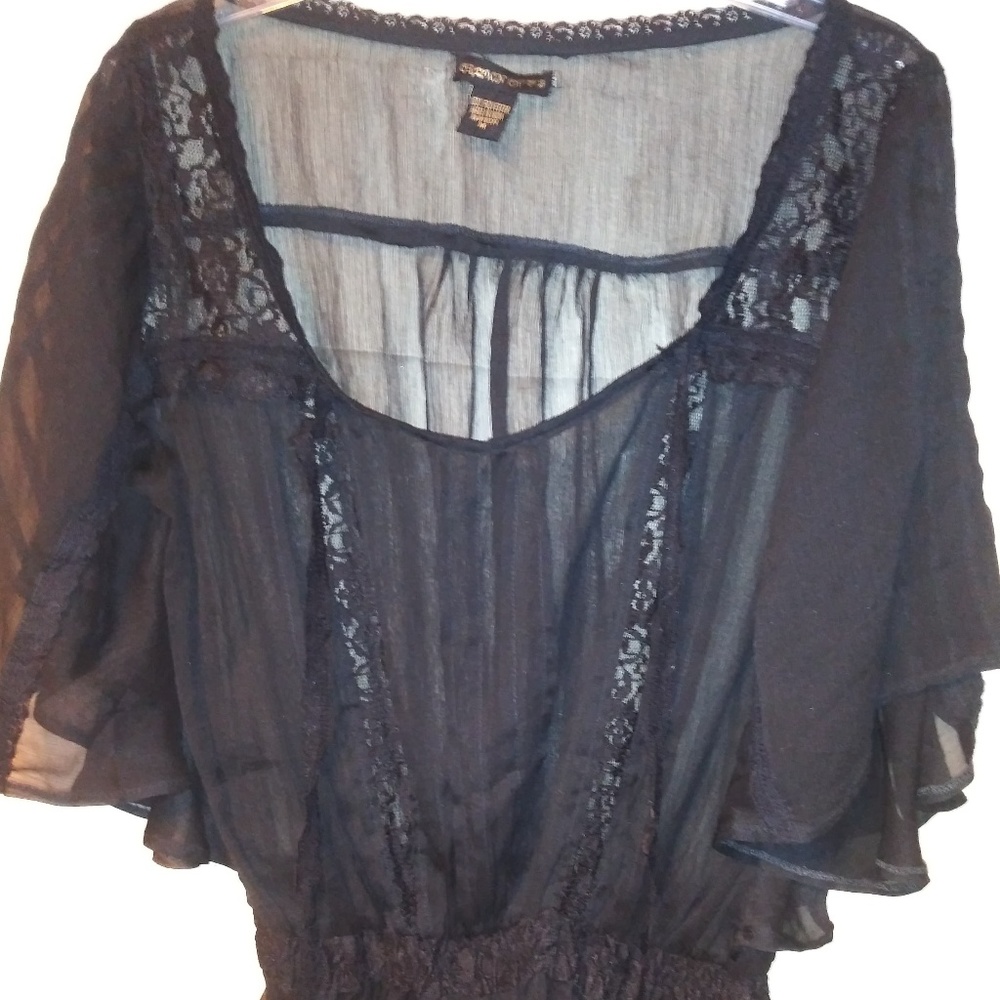 Sheer Black Shirt